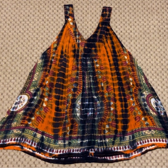 Women’s World Market boho flare top, sm, multi-colored, slightly used. - Picture 6 of 8